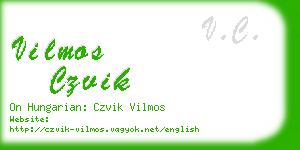 vilmos czvik business card